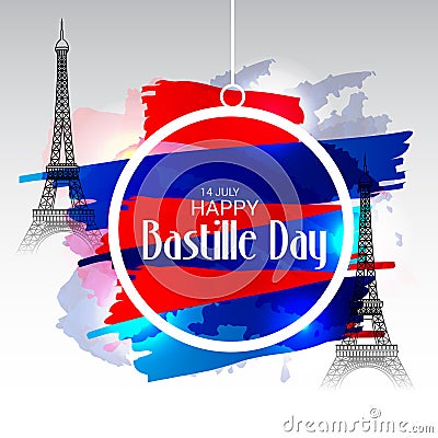 Happy Bastille Day. Stock Photo