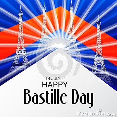 Happy Bastille Day. Stock Photo