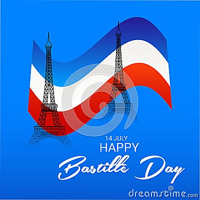 Happy Bastille Day. Stock Photo