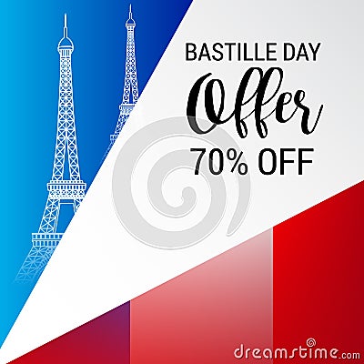 Happy Bastille Day. Stock Photo