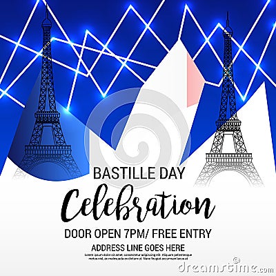 Happy Bastille Day. Stock Photo