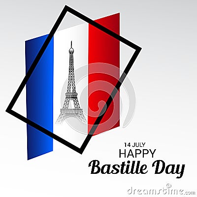 Happy Bastille Day. Stock Photo