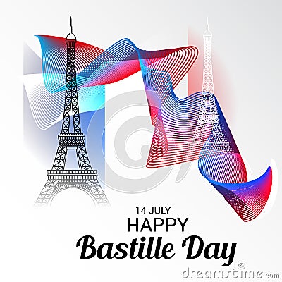 Happy Bastille Day. Stock Photo