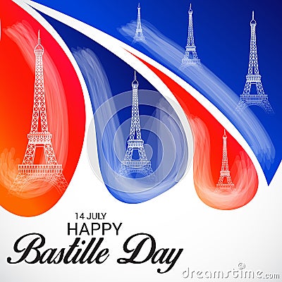 Happy Bastille Day. Stock Photo