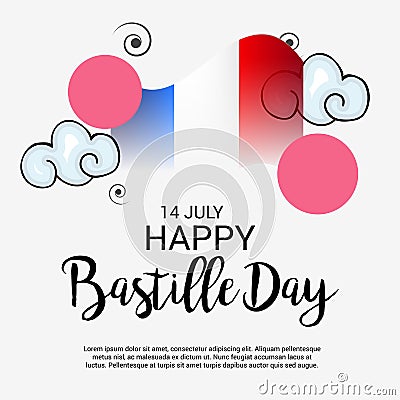 Happy Bastille Day. Stock Photo