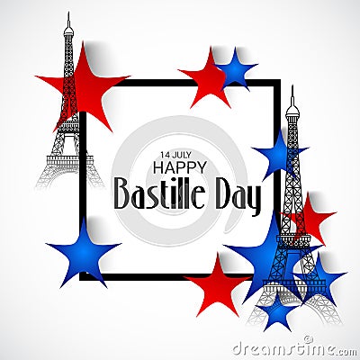 Happy Bastille Day. Stock Photo