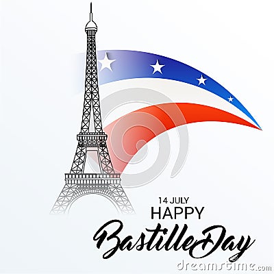 Happy Bastille Day. Stock Photo