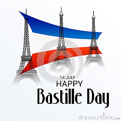 Happy Bastille Day. Stock Photo