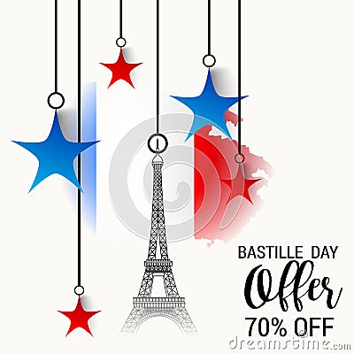 Happy Bastille Day. Stock Photo