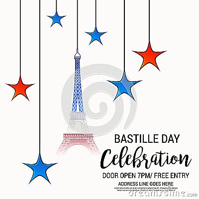 Happy Bastille Day. Stock Photo