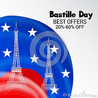 Happy Bastille Day. Stock Photo