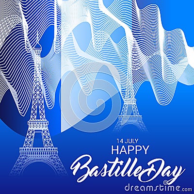 Happy Bastille Day. Stock Photo