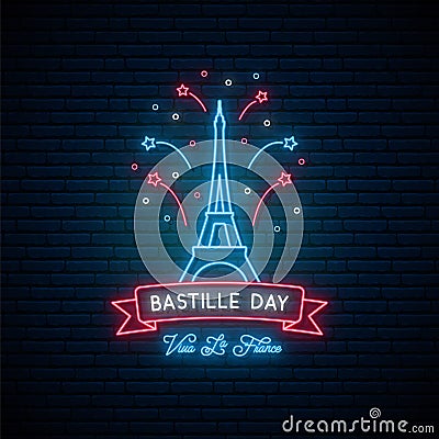 Happy Bastille Day, 14 July. Vector Illustration