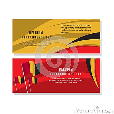 Happy Belgium Independence Day Celebration Poster Vector Template Design Illustration Vector Illustration