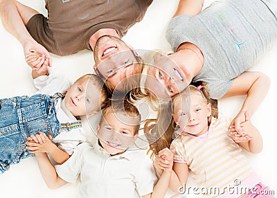 Happy Big Family Stock Photo