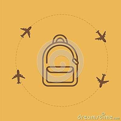 Bag travel background Stock Photo