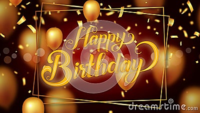 Happy Birthday Animation Text, Loop Animation Background. Stock Video -  Video of clouds, dream: 208387181