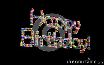Happy Birthday balloons, multicolor. Stock Photo