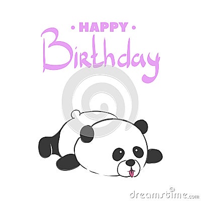 Happy birthday bear Vector Illustration