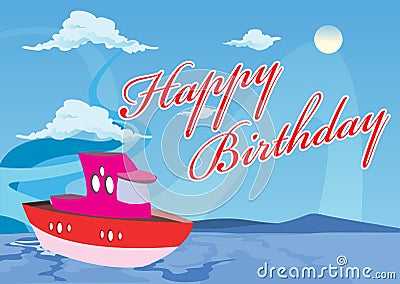 Happy Birthday Boat Stock Photo - Image: 15635500