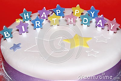 Happy Birthday Cake Stock Photo