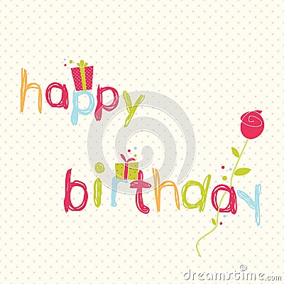 Happy Birthday Card Royalty Free Stock Image - Image: 18735056