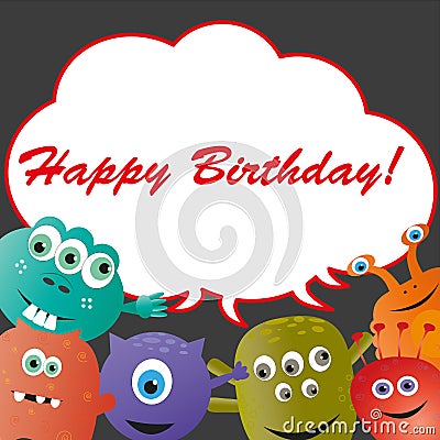 Happy birthday card Vector Illustration