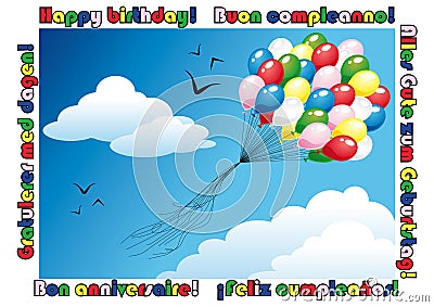 Happy birthday card Stock Photo