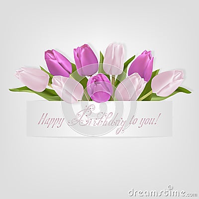 Happy birthday card Vector Illustration