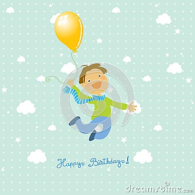 Happy birthday card Vector Illustration