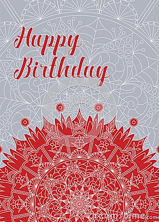 Happy Birthday card Vector Illustration