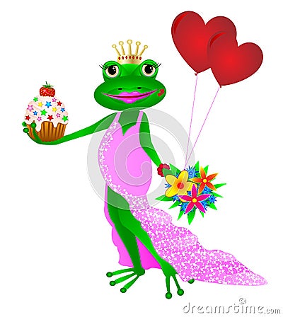 Happy Birthday frog Vector Illustration