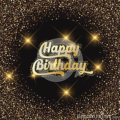 Happy Birthday Glitter Background Stock Vector - Image: 75691939