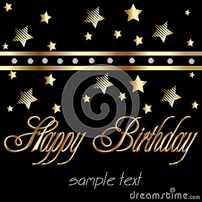 Happy Birthday In Gold Stock Photography - Image: 23260472