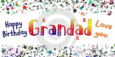 Happy Birthday Grandad Card Stock Photo