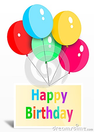 Happy Birthday Greeting card colorful design Vector Illustration