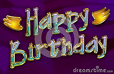 Happy birthday greeting card for a party Stock Photo