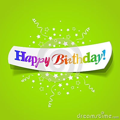 Happy birthday greetings Vector Illustration