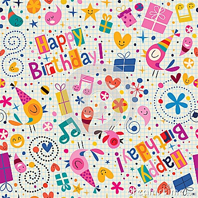 Happy Birthday pattern Vector Illustration