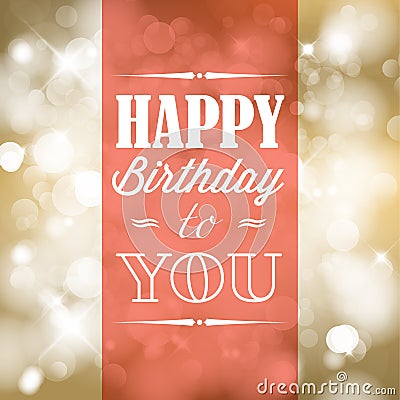 Happy birthday retro vector illustration Vector Illustration