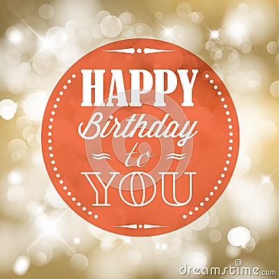 Happy birthday retro vector illustration Vector Illustration