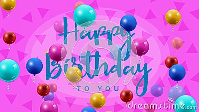 Happy Birthday Screen Background, Best Loop Video for Put To Music and  Party Stock Video - Video of coffee, holiday: 148041779