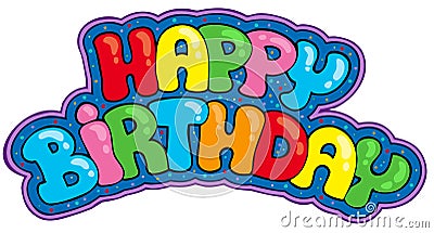 Happy birthday sign Vector Illustration