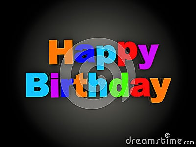 Happy birthday sign Cartoon Illustration