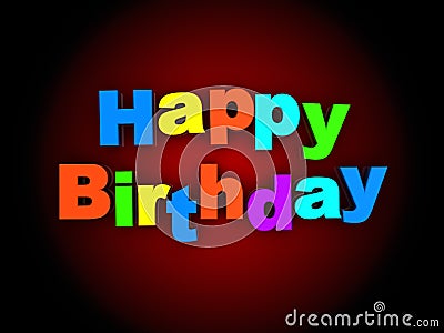 Happy birthday sign Cartoon Illustration