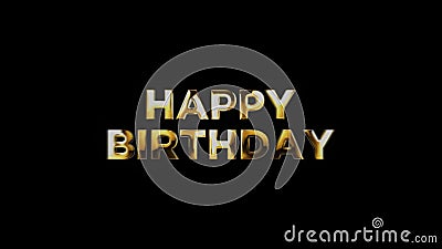 Happy Birthday Text Animation Stock Video Video Of Mpeg4 Action