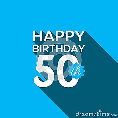 Happy birthday 50th logo vector Vector Illustration