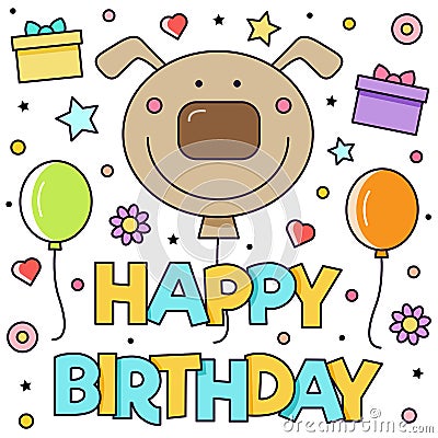 Happy Birthday. Vector illustration. Vector Illustration