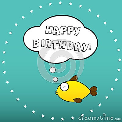 Download Happy Birthday Wishes From A Fish Stock Image - Image ...