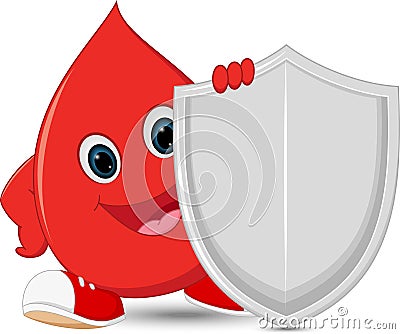 Happy Blood guard cartoon Vector Illustration
